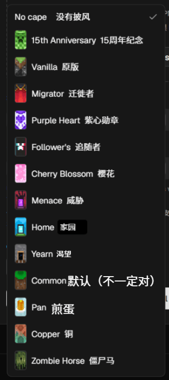 选择披风